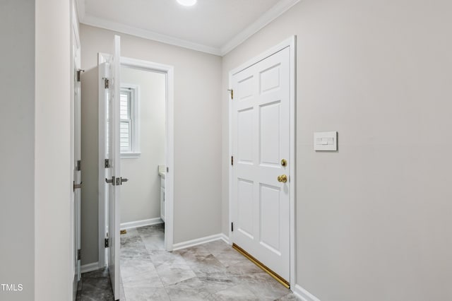 3405 E Jameson Rd, Raleigh, NC 27604 - foyer entrance featuring crown molding and light marble finish flooring