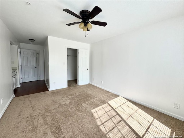 208 Waterdown Dr Unit 10, Fayetteville, NC 28314 - unfurnished bedroom with carpet, a closet, and a ceiling fan
