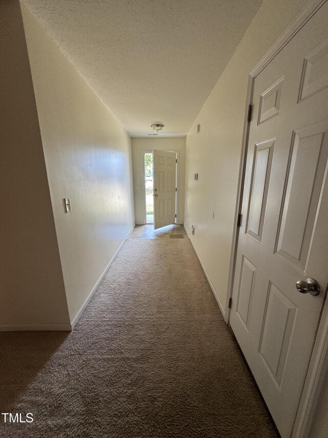 1617 Friendly Rd, Dunn, NC 28334 - corridor featuring carpet flooring and a textured ceiling