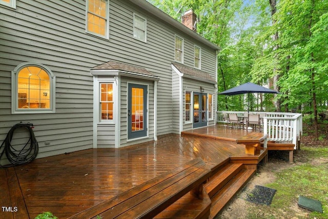 12329 Whartons Way, Raleigh, NC 27613 - deck featuring french doors