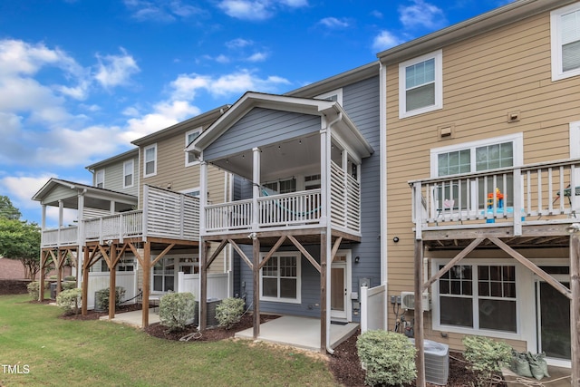2849 Dallas Valley Ln, Apex, NC 27502 - rear view of property with a patio area and a yard