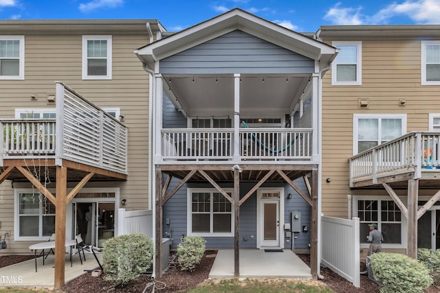 2849 Dallas Valley Ln, Apex, NC 27502 - rear view of house with a patio area