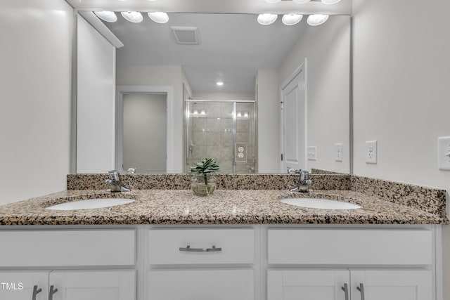 2849 Dallas Valley Ln, Apex, NC 27502 - full bath featuring double vanity and a stall shower
