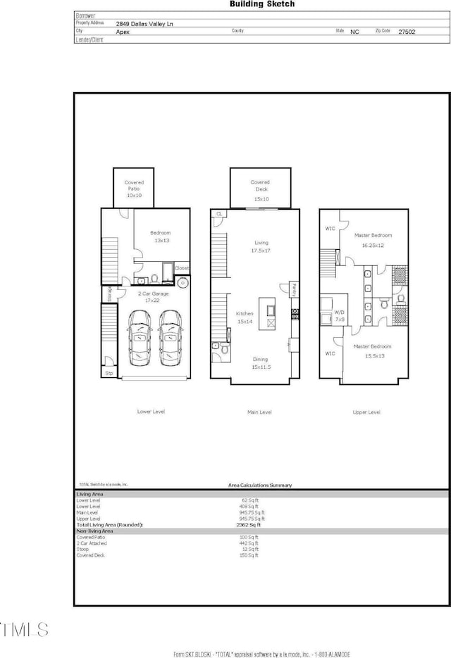 2849 Dallas Valley Ln, Apex, NC 27502 - view of home floor plan