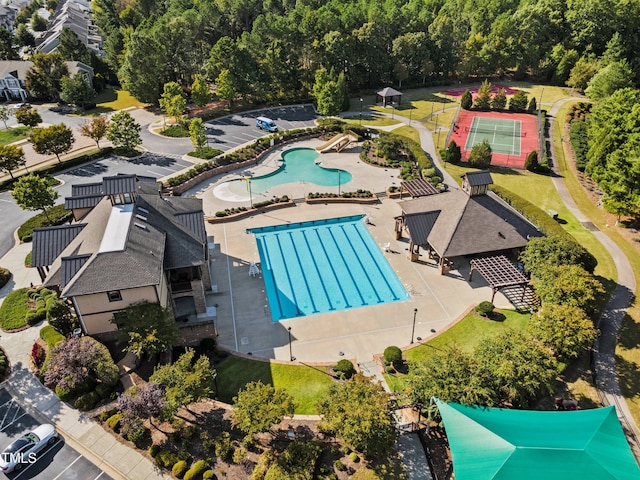 2801 Casona Way, Raleigh, NC 27616 - bird's eye view of a pool area