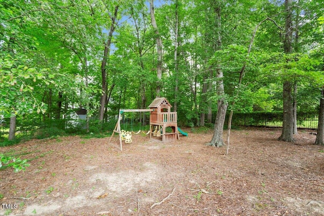 5001 Sears Farm Rd, Cary, NC 27519 - view of yard featuring a playground