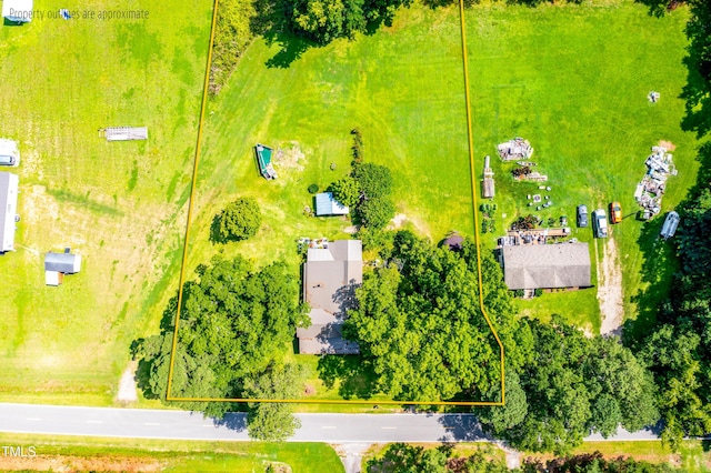 7167 Adolph Rd, Bailey, NC 27807 - aerial overview of property's location featuring property boundaries highlighted