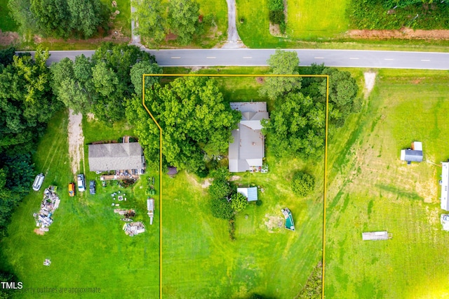 7167 Adolph Rd, Bailey, NC 27807 - aerial view of property's location with property parcel outlined
