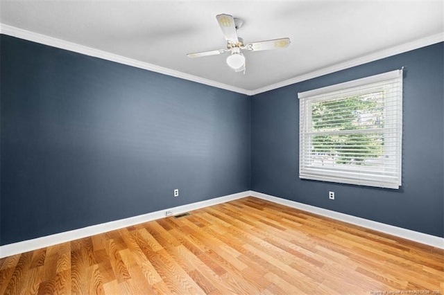 4209 Coventry Rd, Fayetteville, NC 28304 - unfurnished room featuring light wood finished floors, crown molding, and a ceiling fan