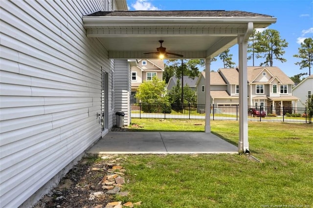 17 Tanawha Ct, Spring Lake, NC 28390 - view of patio featuring ceiling fan