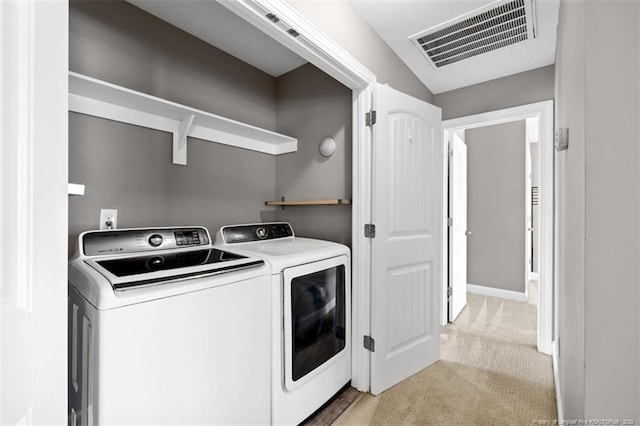 17 Tanawha Ct, Spring Lake, NC 28390 - washroom with washer and clothes dryer and light carpet