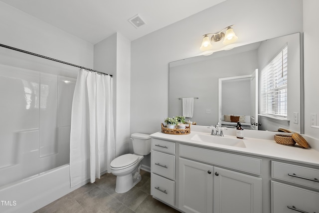 1705 Pointe Xing, Apex, NC 27523 - full bathroom featuring vanity, shower / tub combo with curtain, and tile patterned floors