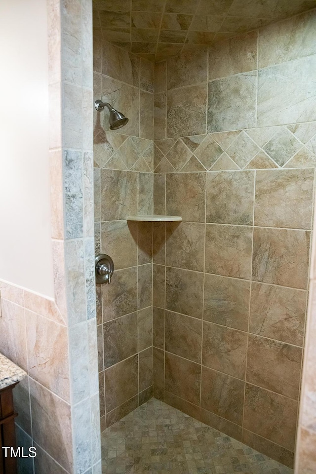 70 Sand Trap Ln, Roxboro, NC 27574 - bathroom with tiled shower and vanity