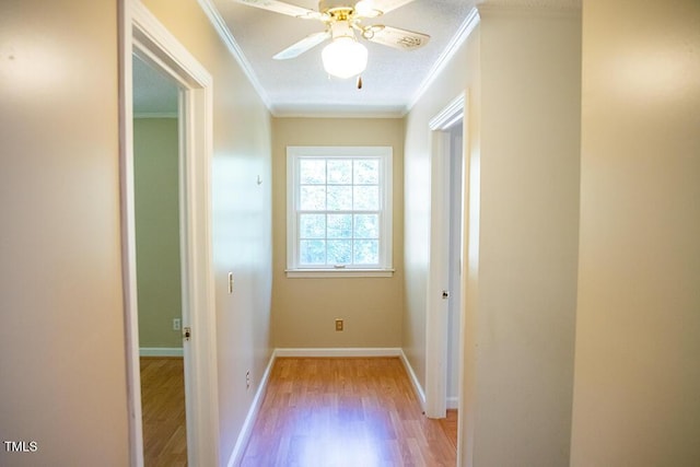70 Sand Trap Ln, Roxboro, NC 27574 - corridor featuring crown molding and light wood-style flooring