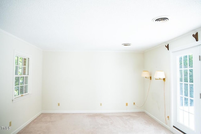 70 Sand Trap Ln, Roxboro, NC 27574 - empty room with plenty of natural light, crown molding, and light colored carpet