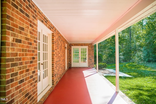 70 Sand Trap Ln, Roxboro, NC 27574 - view of patio with french doors