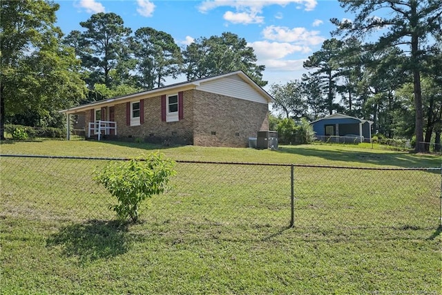 2619 Dumfries Dr, Fayetteville, NC 28306 - view of property exterior featuring crawl space and brick siding