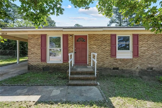 2619 Dumfries Dr, Fayetteville, NC 28306 - view of front of home featuring crawl space and brick siding
