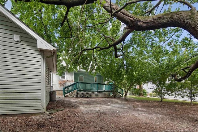 3464 Mcchoen Dr, Fayetteville, NC 28311 - view of yard with a wooden deck