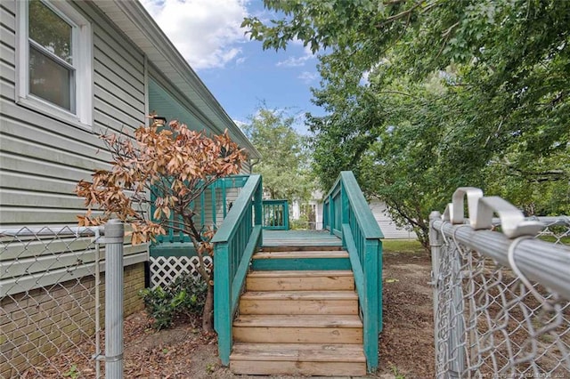 3464 Mcchoen Dr, Fayetteville, NC 28311 - deck featuring stairway