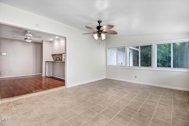 308 Spring Creek Rd, Goldsboro, NC 27534 - unfurnished living room featuring ceiling fan