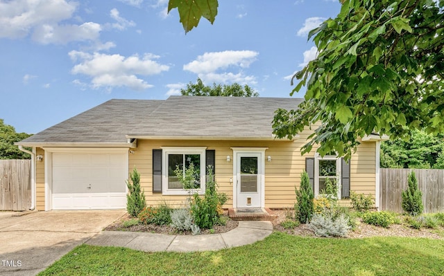 6 Blake Ct, Durham, NC 27712 - view of front facade featuring concrete driveway, a garage, and roof with shingles