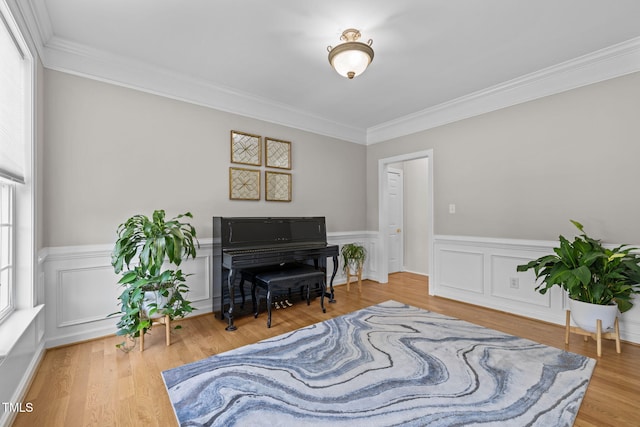 1802 Abby Knoll Dr, Apex, NC 27502 - sitting room with ornamental molding, wainscoting, and wood finished floors