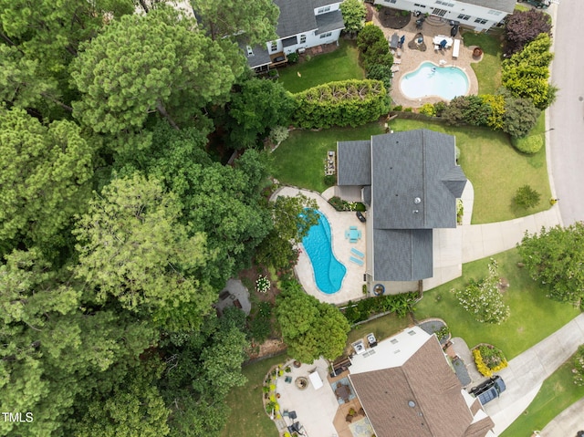 1802 Abby Knoll Dr, Apex, NC 27502 - bird's eye view of a pool area