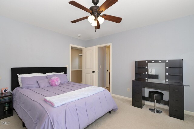 118 Truss Way, Durham, NC 27704 - bedroom with light carpet and a ceiling fan