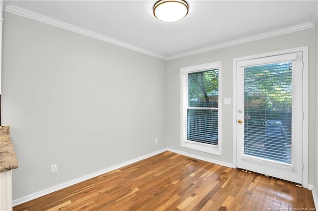 106 Woodrow St, Fayetteville, NC 28303 - spare room with wood finished floors and ornamental molding
