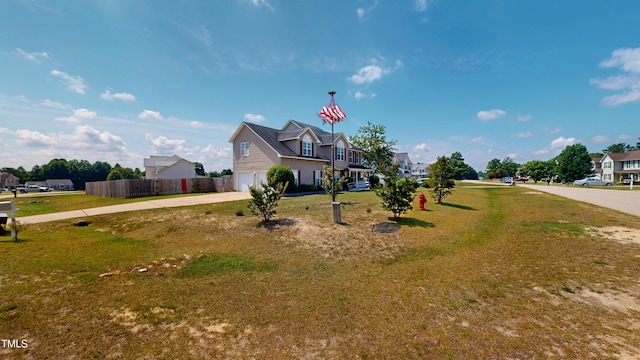 14 Gloucester Ct, Cameron, NC 28326 - view of front facade featuring concrete driveway, an attached garage, and a residential view