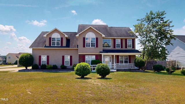 14 Gloucester Ct, Cameron, NC 28326 - view of front of house with a porch and roof with shingles