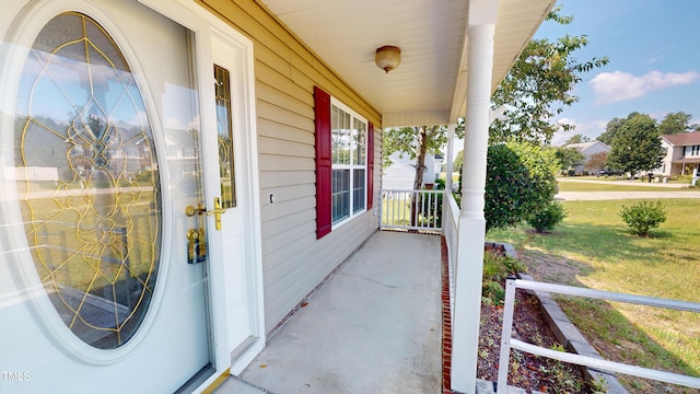 14 Gloucester Ct, Cameron, NC 28326 - covered porch featuring a yard