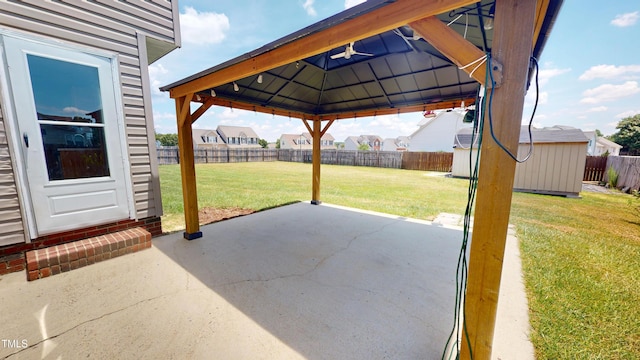 14 Gloucester Ct, Cameron, NC 28326 - fenced backyard with a patio and a gazebo