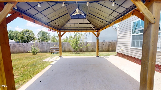 14 Gloucester Ct, Cameron, NC 28326 - fenced backyard with a patio area and a gazebo