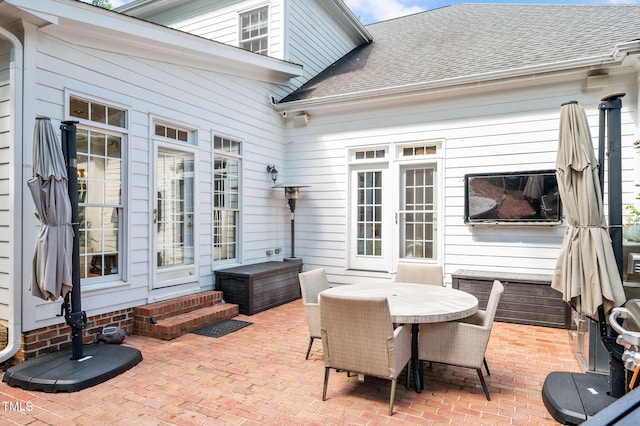 12452 Richmond Run Dr, Raleigh, NC 27614 - view of patio / terrace with outdoor dining space and entry steps