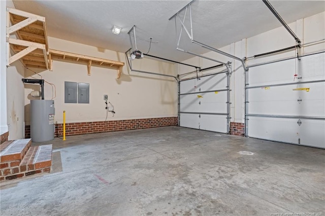 85 Shining Water Ln, Spring Lake, NC 28390 - garage with electric water heater, electric panel, and a garage door opener