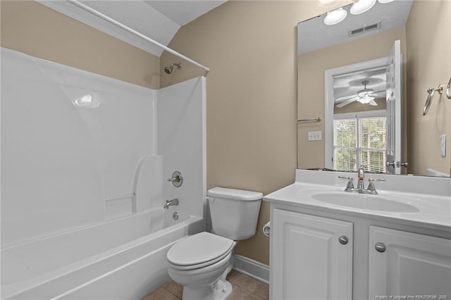 85 Shining Water Ln, Spring Lake, NC 28390 - bathroom with vanity, shower / tub combination, and tile patterned floors