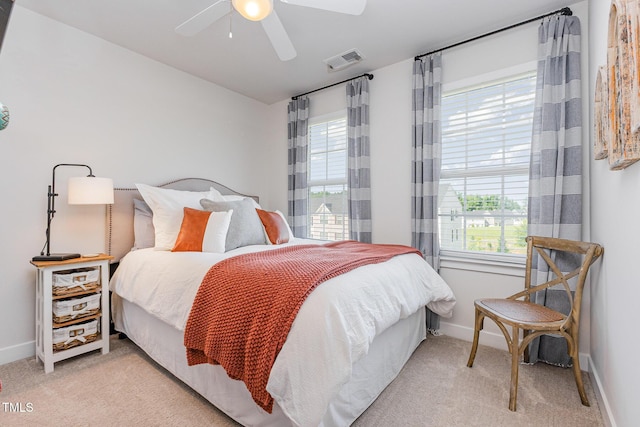 235 Misty Pike Dr, Raleigh, NC 27603 - bedroom with light carpet and ceiling fan