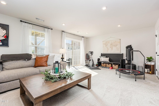 235 Misty Pike Dr, Raleigh, NC 27603 - carpeted living area featuring recessed lighting