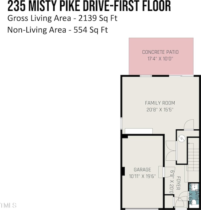 235 Misty Pike Dr, Raleigh, NC 27603 - view of floor plan / room layout