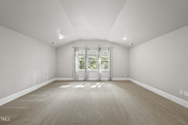 7112 Hasentree Way, Wake Forest, NC 27587 - unfurnished room featuring vaulted ceiling and carpet flooring