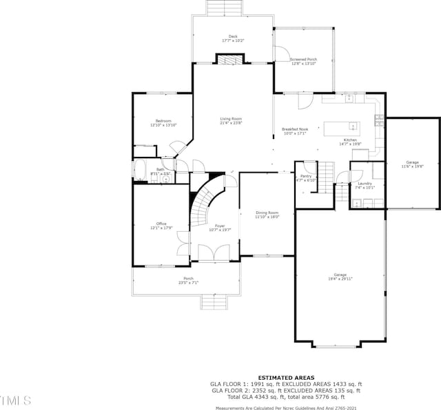 7112 Hasentree Way, Wake Forest, NC 27587 - view of floor plan / room layout