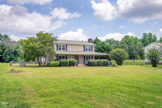 3542 Anderson Valley Rd, Mcleansville, NC 27301 - view of front facade featuring a chimney and a porch