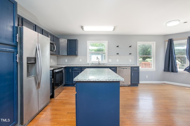 3542 Anderson Valley Rd, Mcleansville, NC 27301 - kitchen featuring appliances with stainless steel finishes, plenty of natural light, and light wood-type flooring