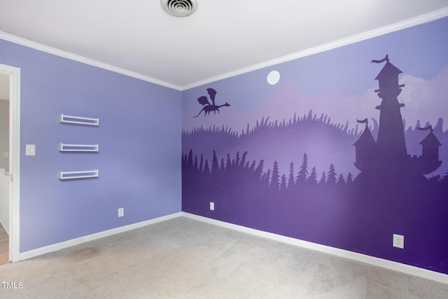 3542 Anderson Valley Rd, Mcleansville, NC 27301 - carpeted spare room with crown molding and baseboards