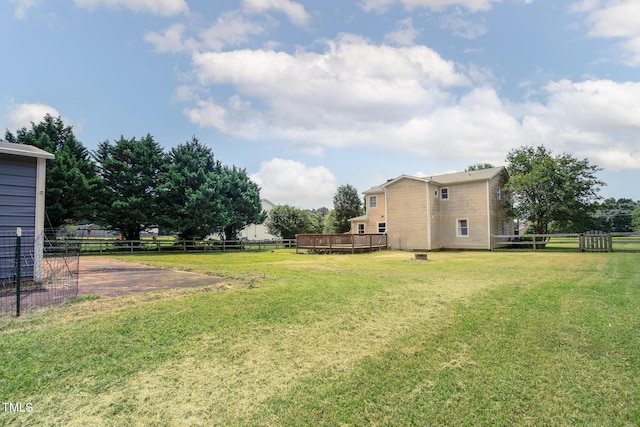 3542 Anderson Valley Rd, Mcleansville, NC 27301 - view of yard featuring a deck