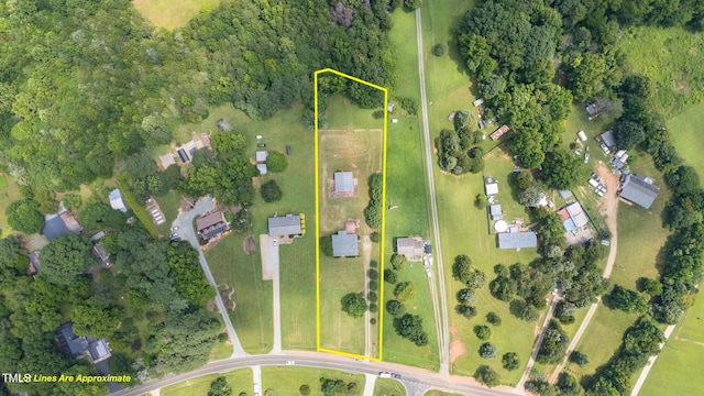 3542 Anderson Valley Rd, Mcleansville, NC 27301 - aerial view of property and surrounding area featuring property parcel outlined