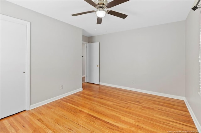3810 David St, Fayetteville, NC 28304 - unfurnished bedroom featuring light wood-style flooring and ceiling fan