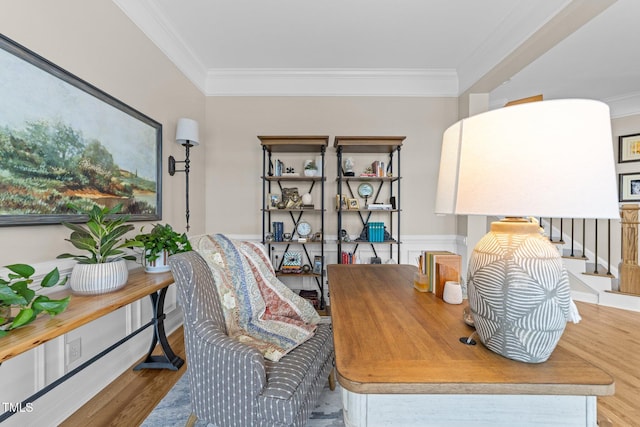 12510 Megan Hill Ct, Raleigh, NC 27614 - home office featuring crown molding and wood finished floors